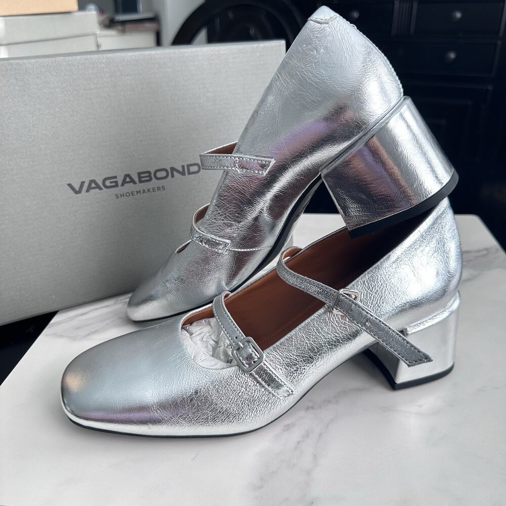 Vagabond Adison Silver Pumps EU 36 US 6 MSRP $140 New